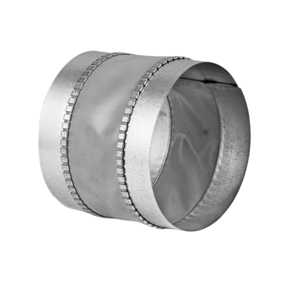 Flexible duct connector for circular ducts without flanges ILA